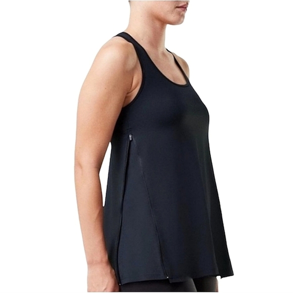 Spanx Transformation Black Side Zipper Racerback Tank Top Size M NWT - Picture 2 of 13